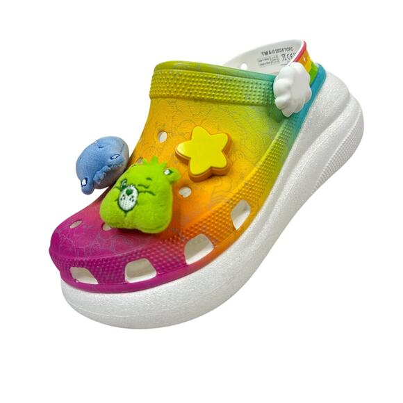 Crocs Classic Crush Clog Care Bears 'Rainbow' M Size 4/W Size 6 (210103-100) - Picture 3 of 9